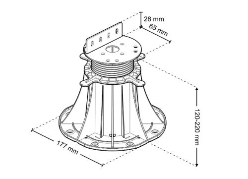 Stopa tarasowa STANDARD 30-220mm